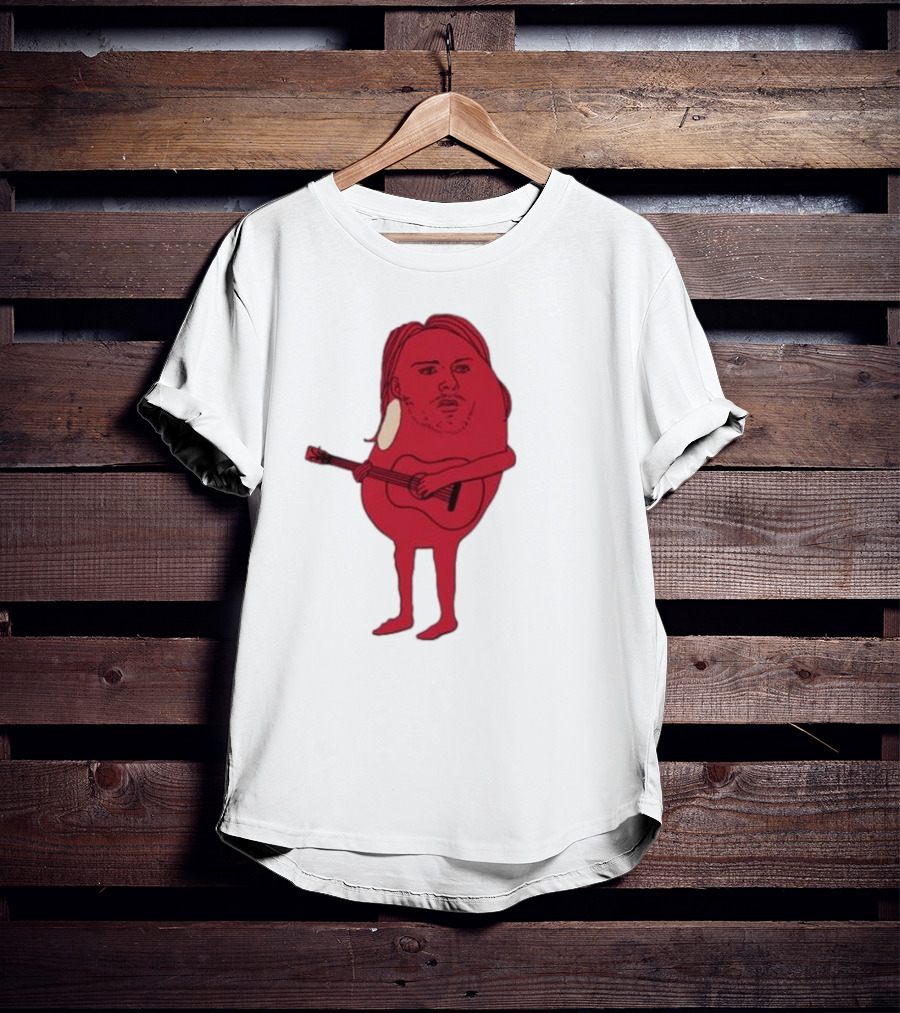 Penkmatters Kurt Cobain Red Character With Guitar T-Shirt