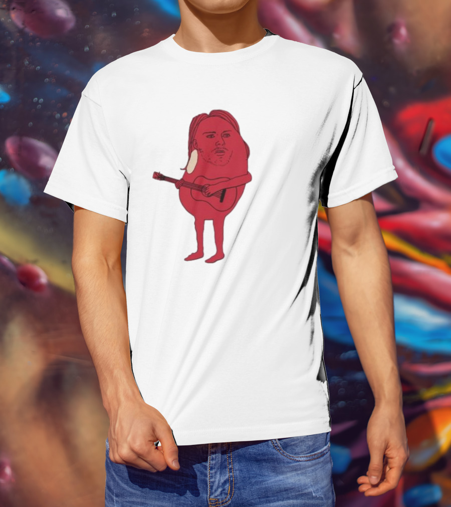 Penkmatters Kurt Cobain Red Character With Guitar T-Shirt