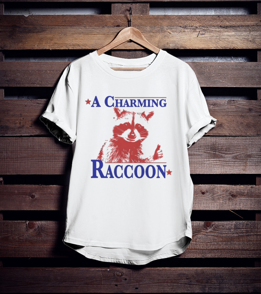 A Charming Raccoon Thumbs Up T-Shirt