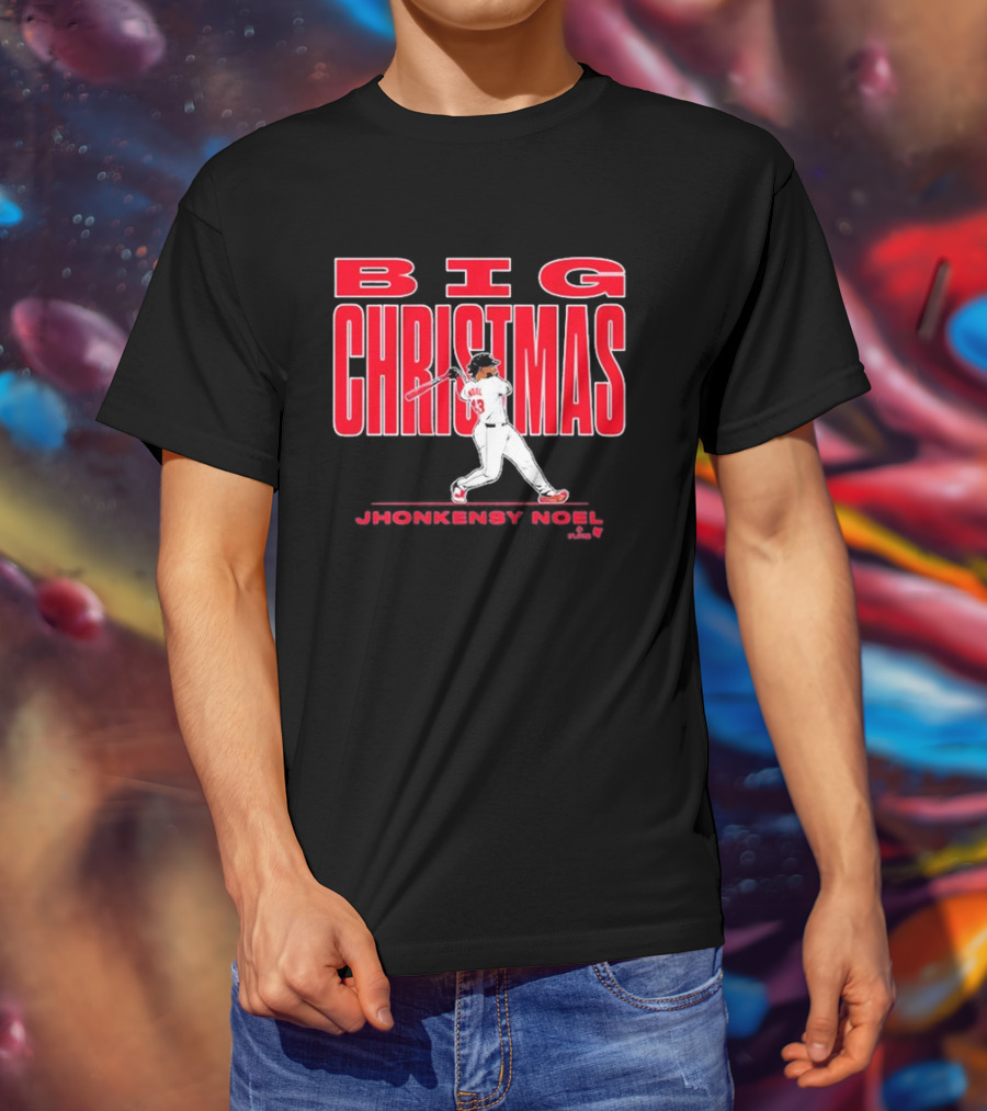 Jhonkensy Noel Big Christmas Baseball Player Swing T-Shirt