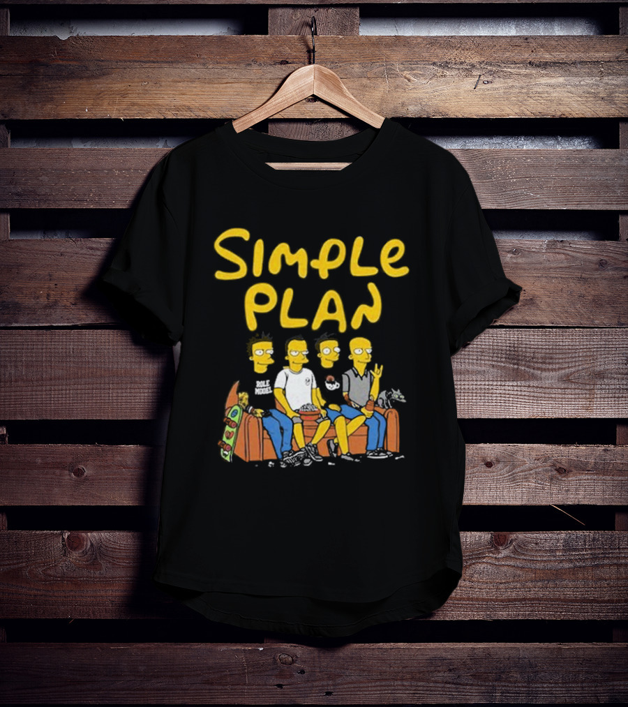 Simple Plan Cartoon Band North American Tour T-Shirt