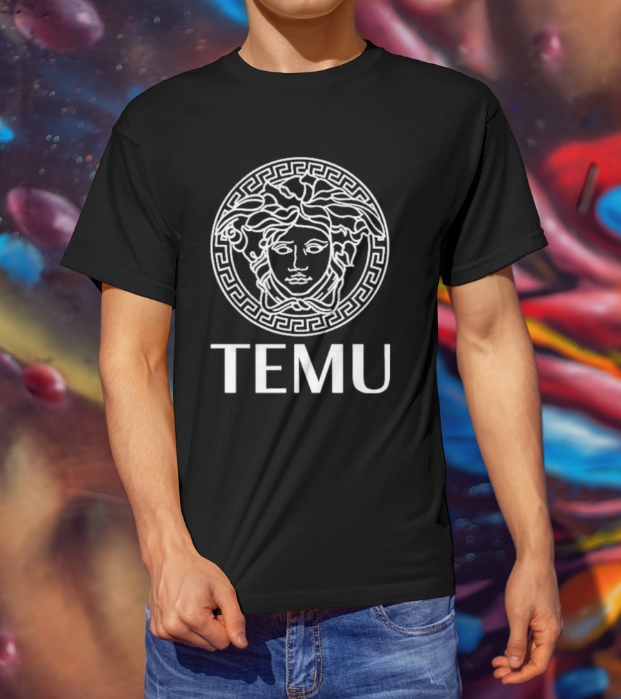 Luxury Temu Medusa Head Greek Key T-Shirt
