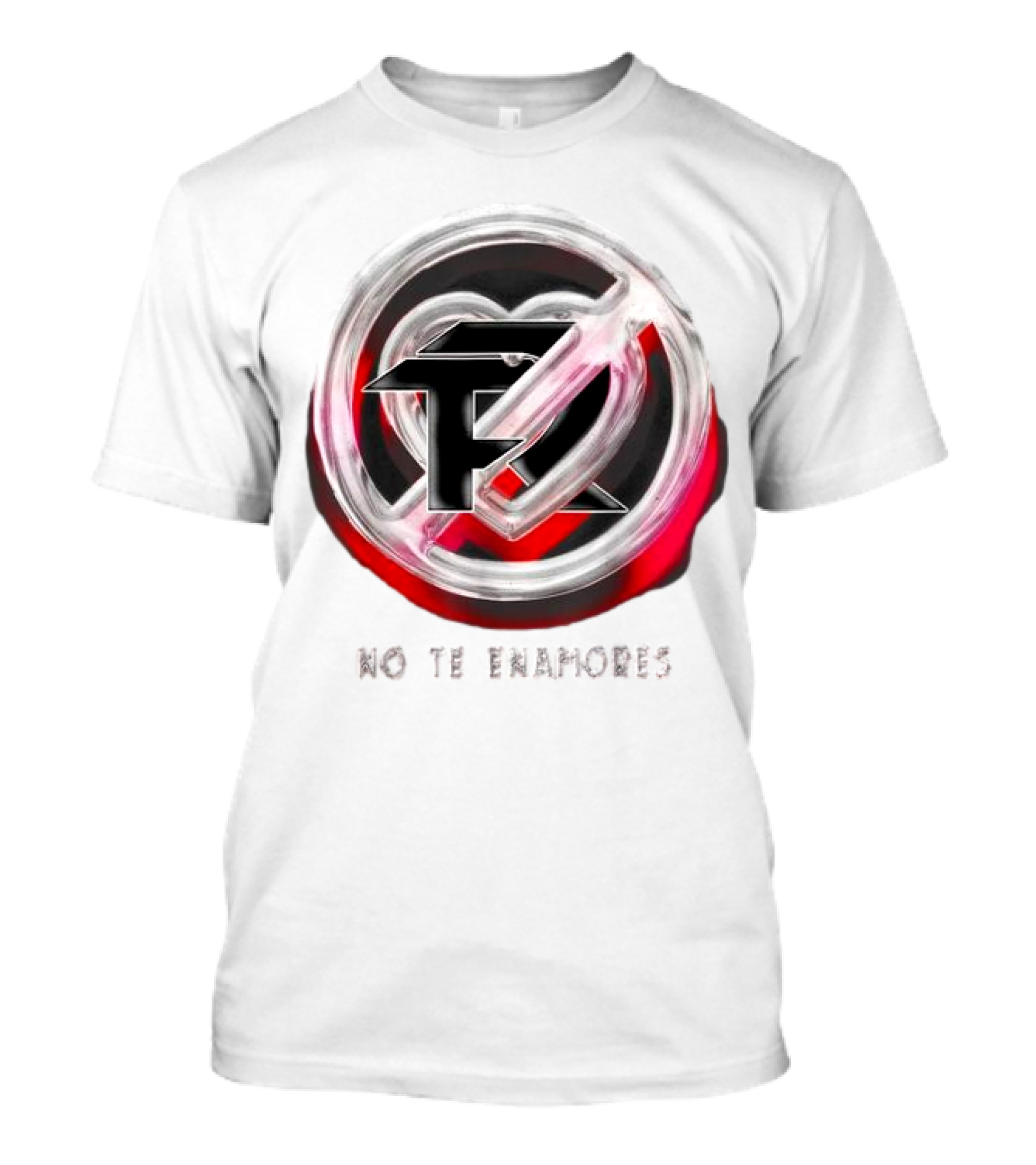 No Te Enamores Fuerza Logo Heart T-Shirt