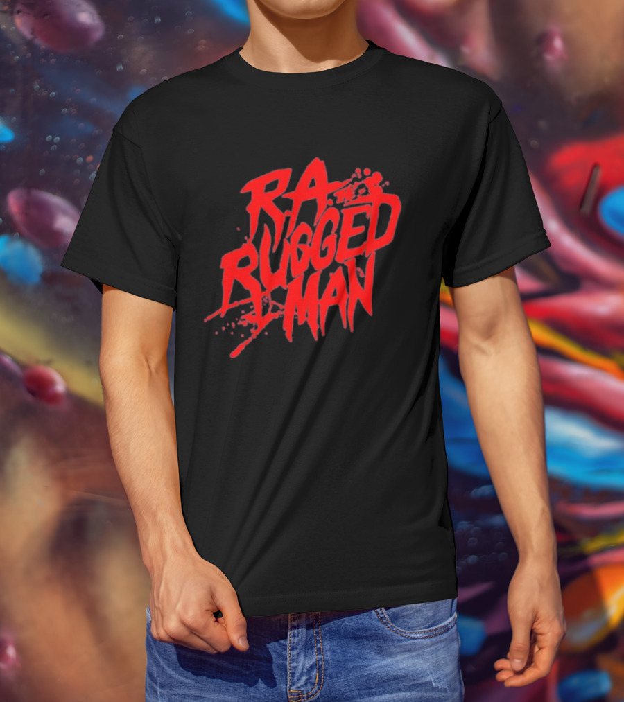 RA The Rugged Man Logo Blood Splatter T-Shirt