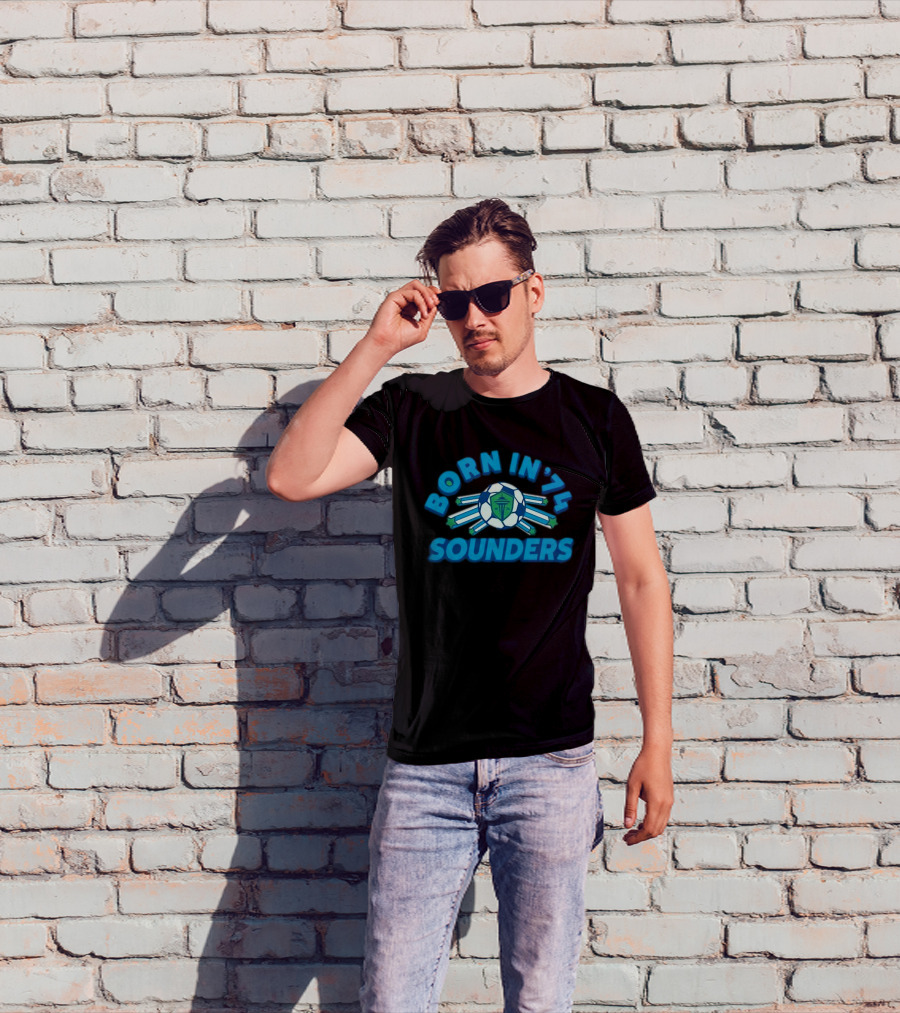 Seattle Sounders Born In ’74 Soccer Emblem T-Shirt