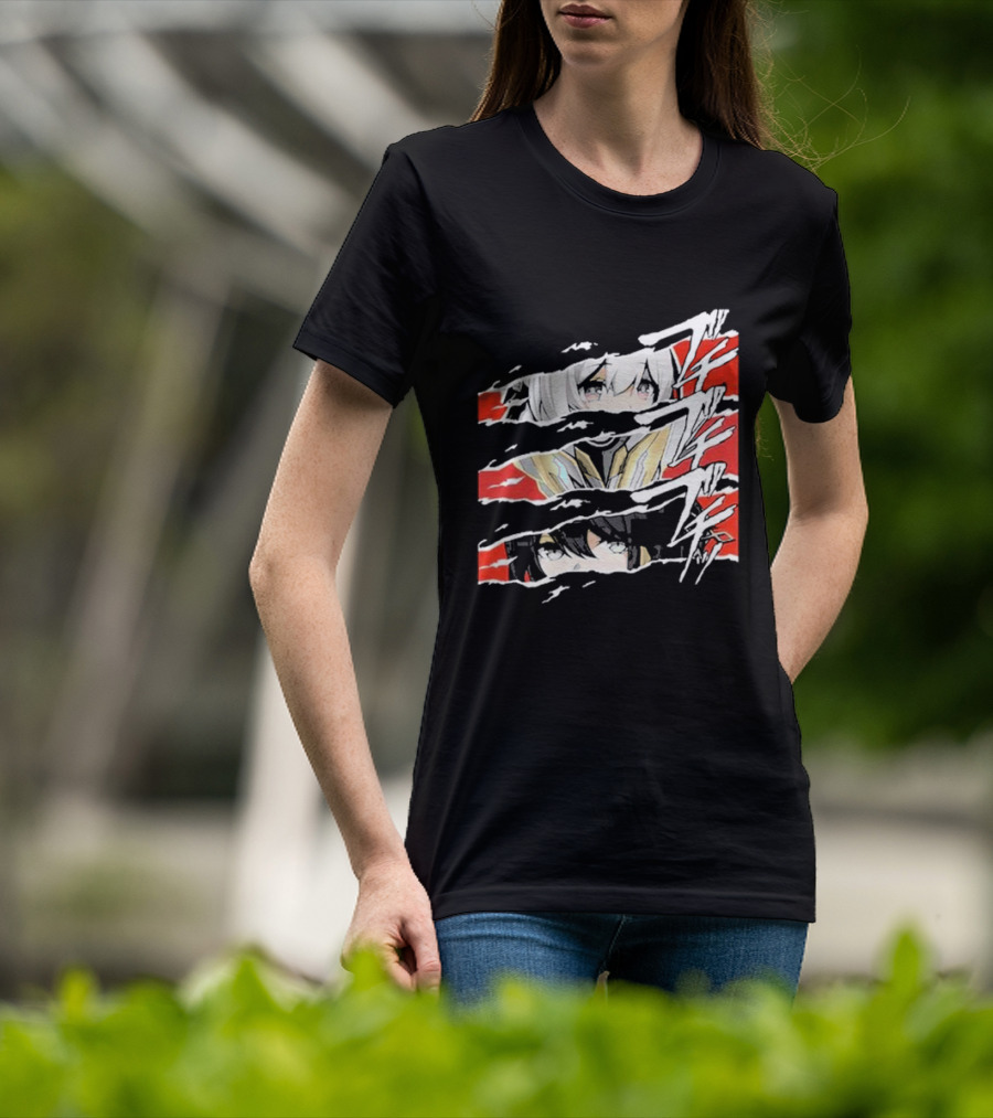Honkai Star Rail Character Split Faces Ripple Effect T-Shirt