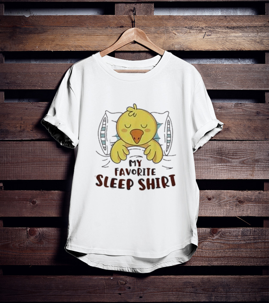 My Favorite Sleep Shirt Cute Duck Sleeping Boys Girls Kids Fun T-Shirt