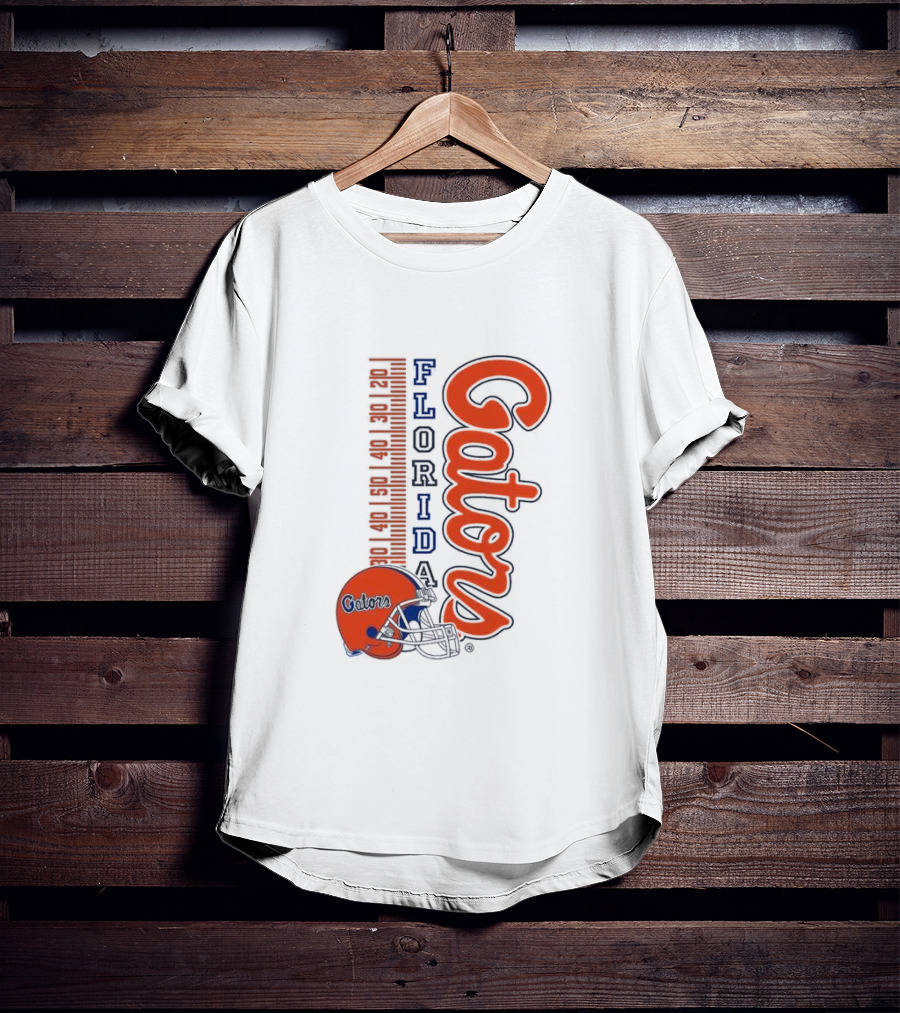 Florida Gators Football Helmet Scoreboard T-Shirt