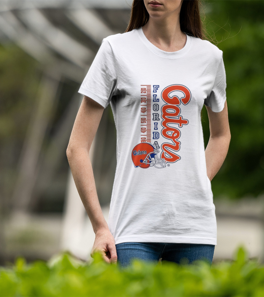 Florida Gators Football Helmet Scoreboard T-Shirt
