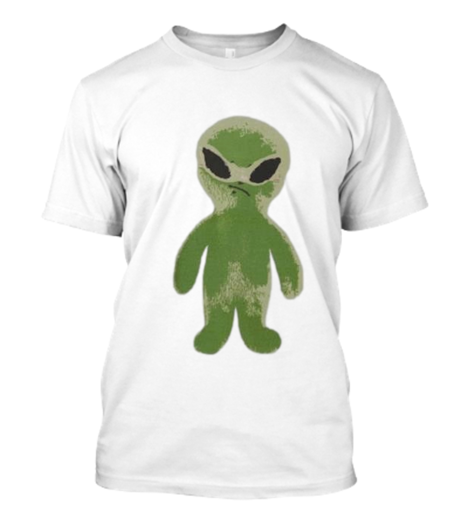 The8 Hoodhood Alien Overfit Half Green Character T-Shirt