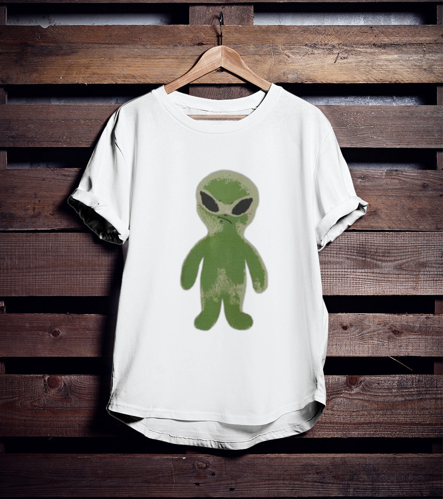 The8 Hoodhood Alien Overfit Half Green Character T-Shirt