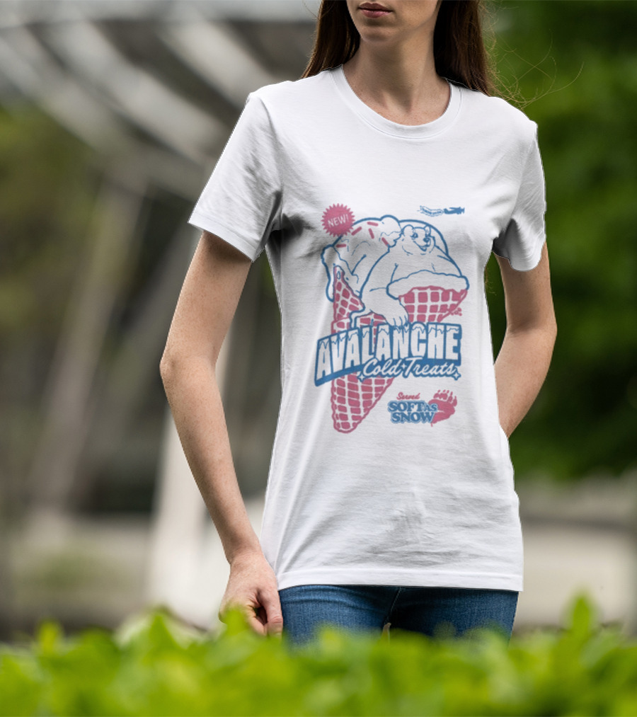 Avalanche Cold Treats Soft As Snow New Bear Cone T-Shirt