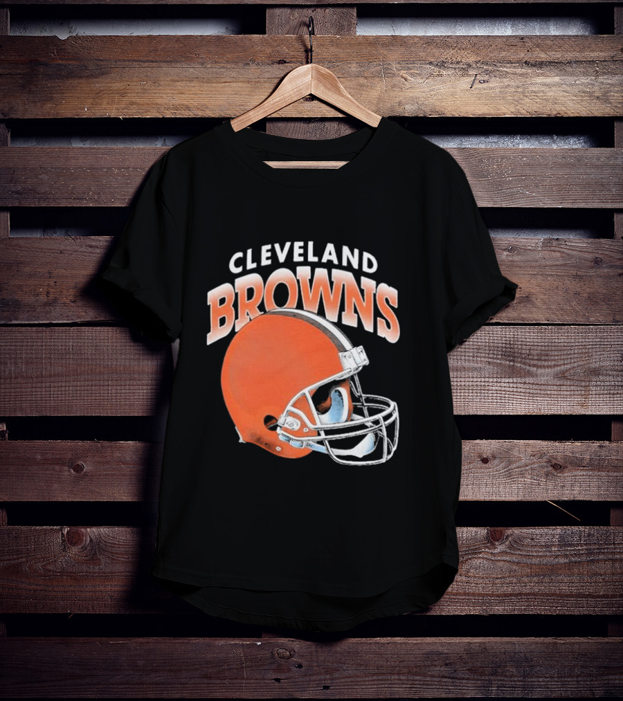 Cleveland Browns Helmet Logo Gradient T-Shirt