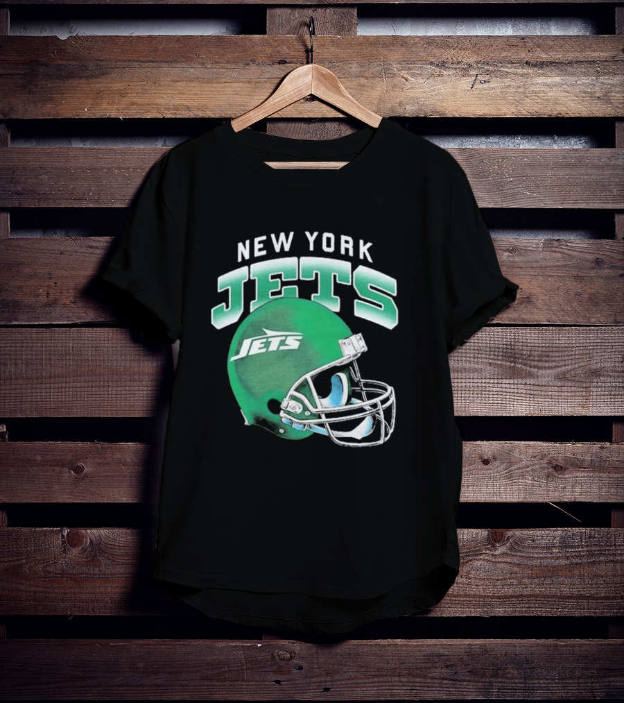 New York Jets Green Gradient Helmet T-Shirt