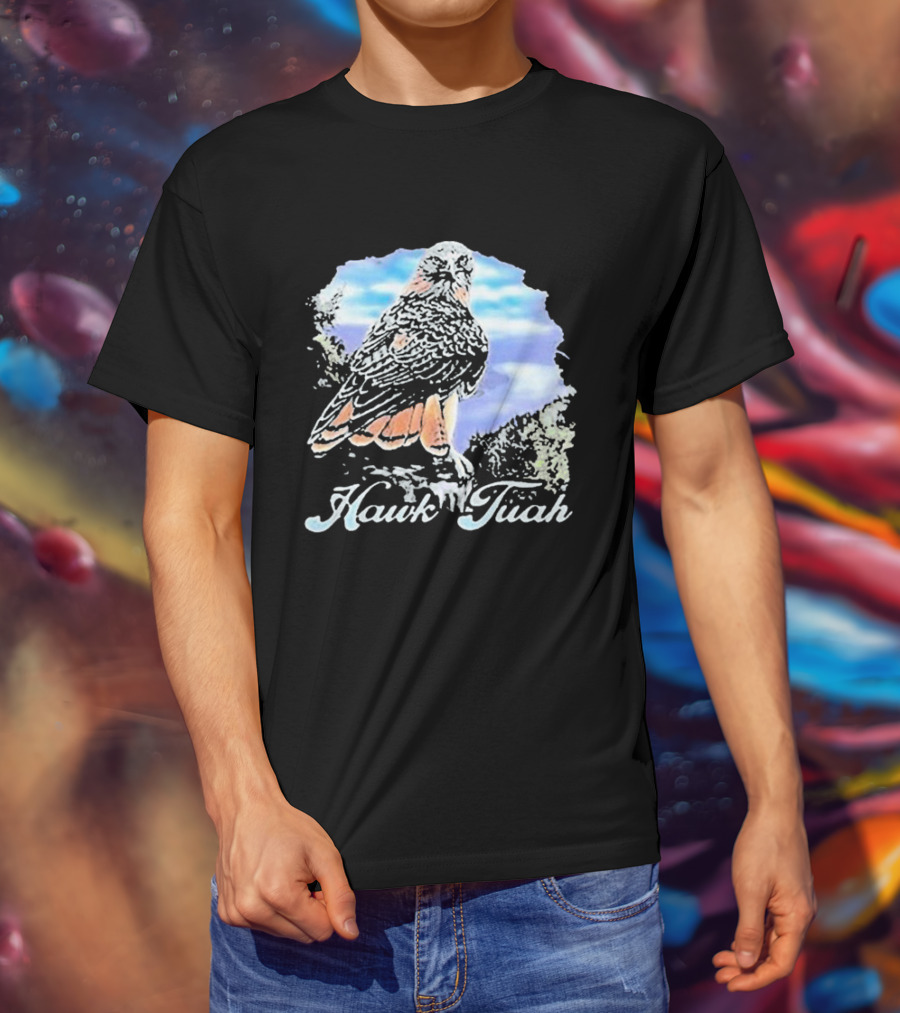 Hawk Tuah Scenic 70s Vintage Style Bird T-Shirt