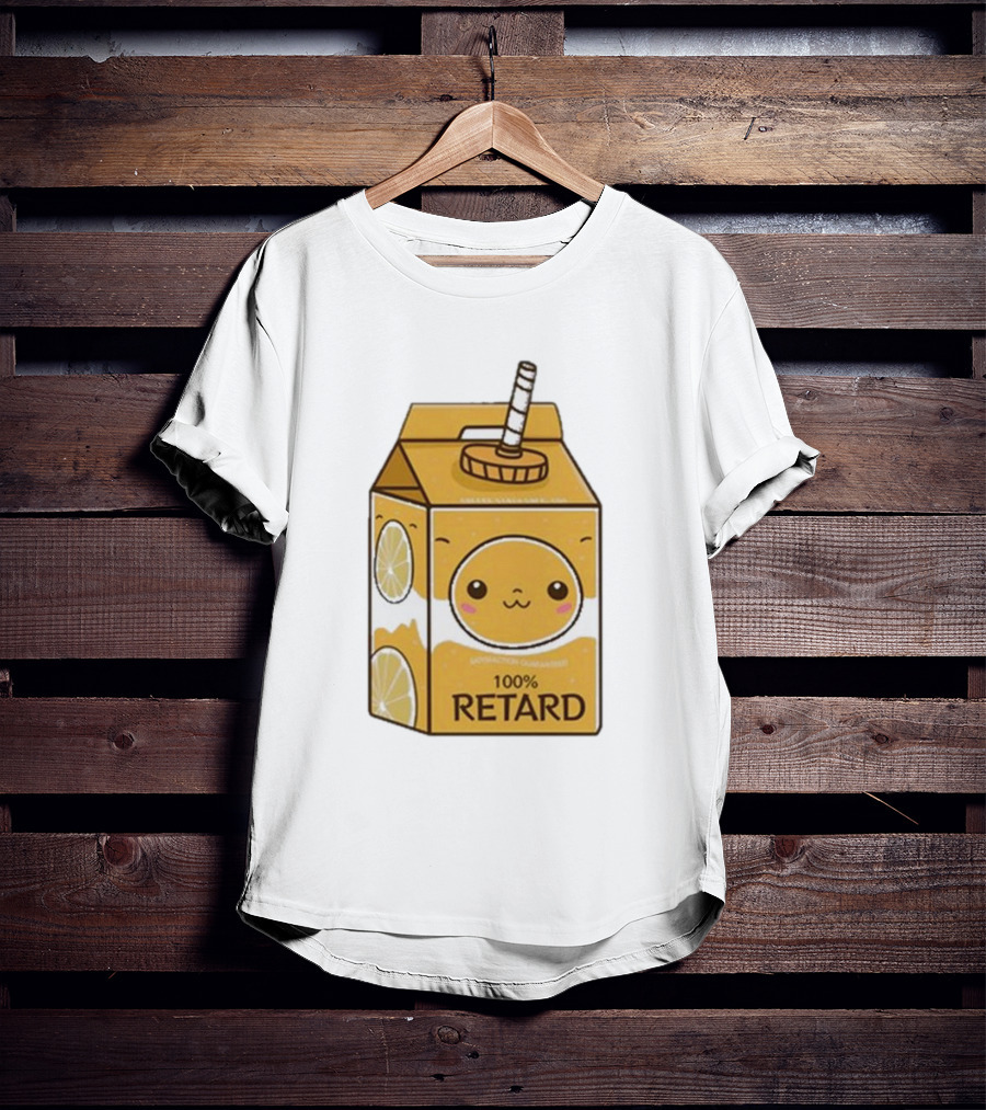 Satisfaction Guaranteed 100 Retard Lemon Juice Box Kawaii Face T-Shirt