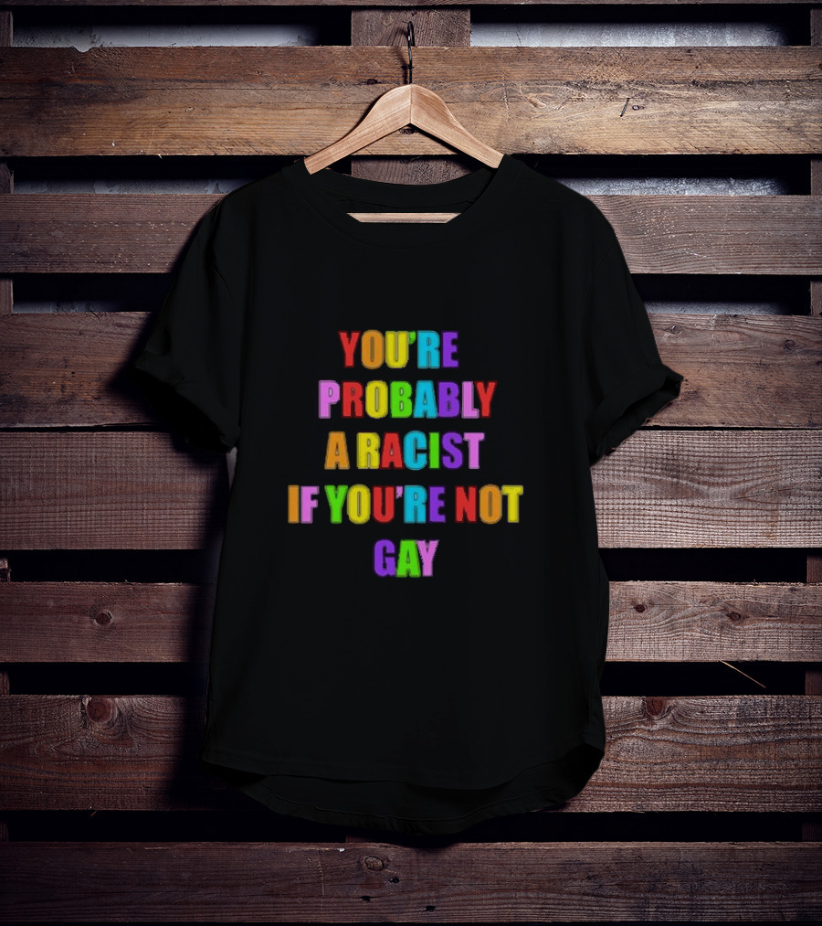 You’re Probably A Racist If You’re Not Gay T-Shirt