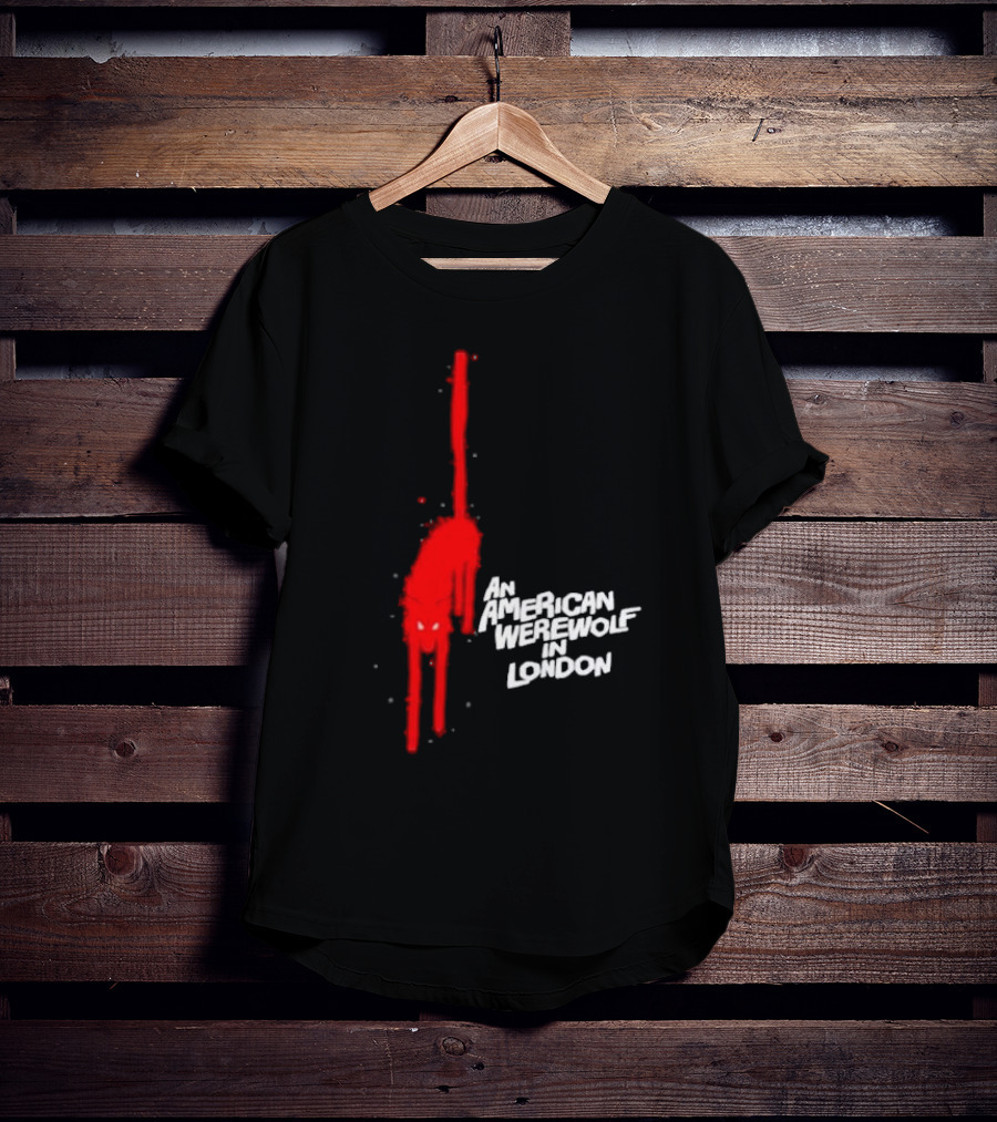 An American Werewolf In London Retro Horror Movie Red Cat T-Shirt
