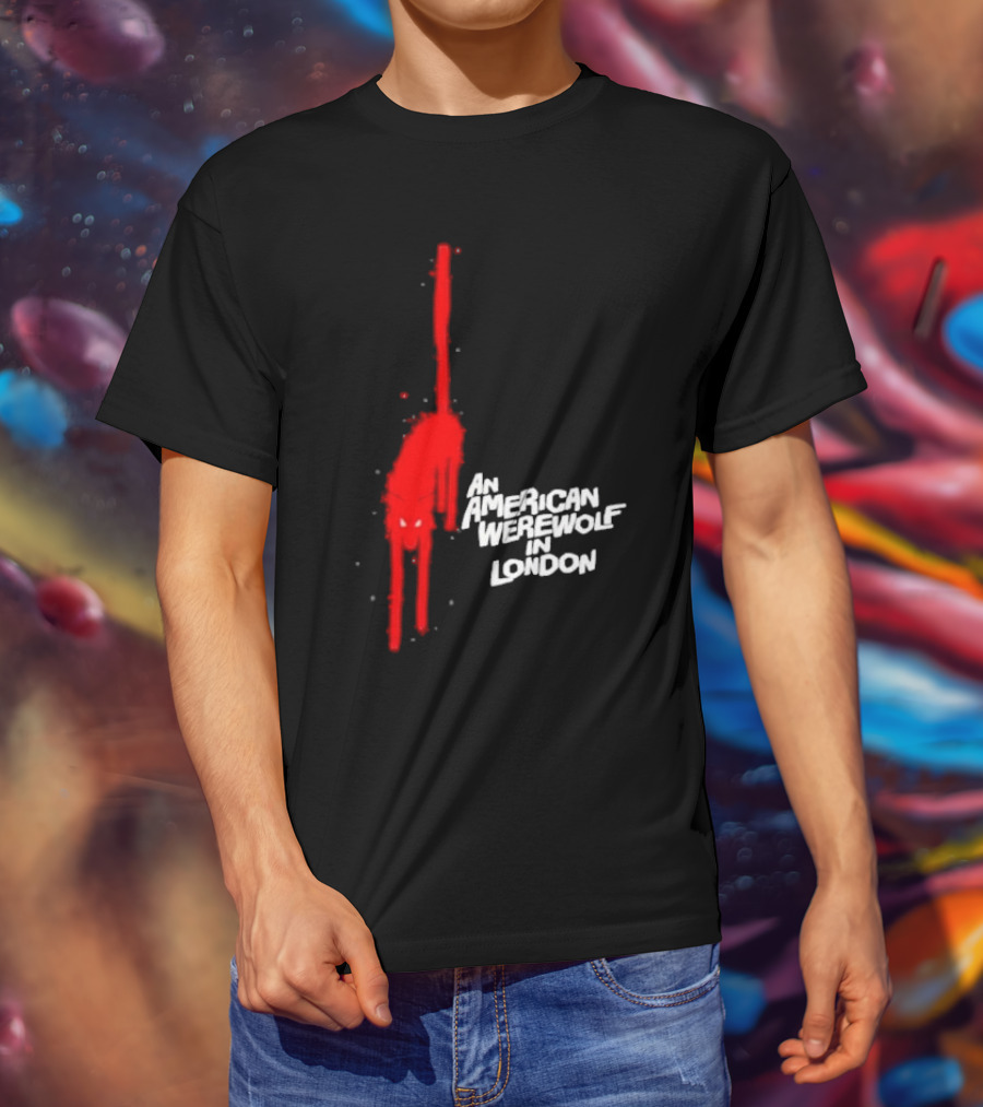 An American Werewolf In London Retro Horror Movie Red Cat T-Shirt