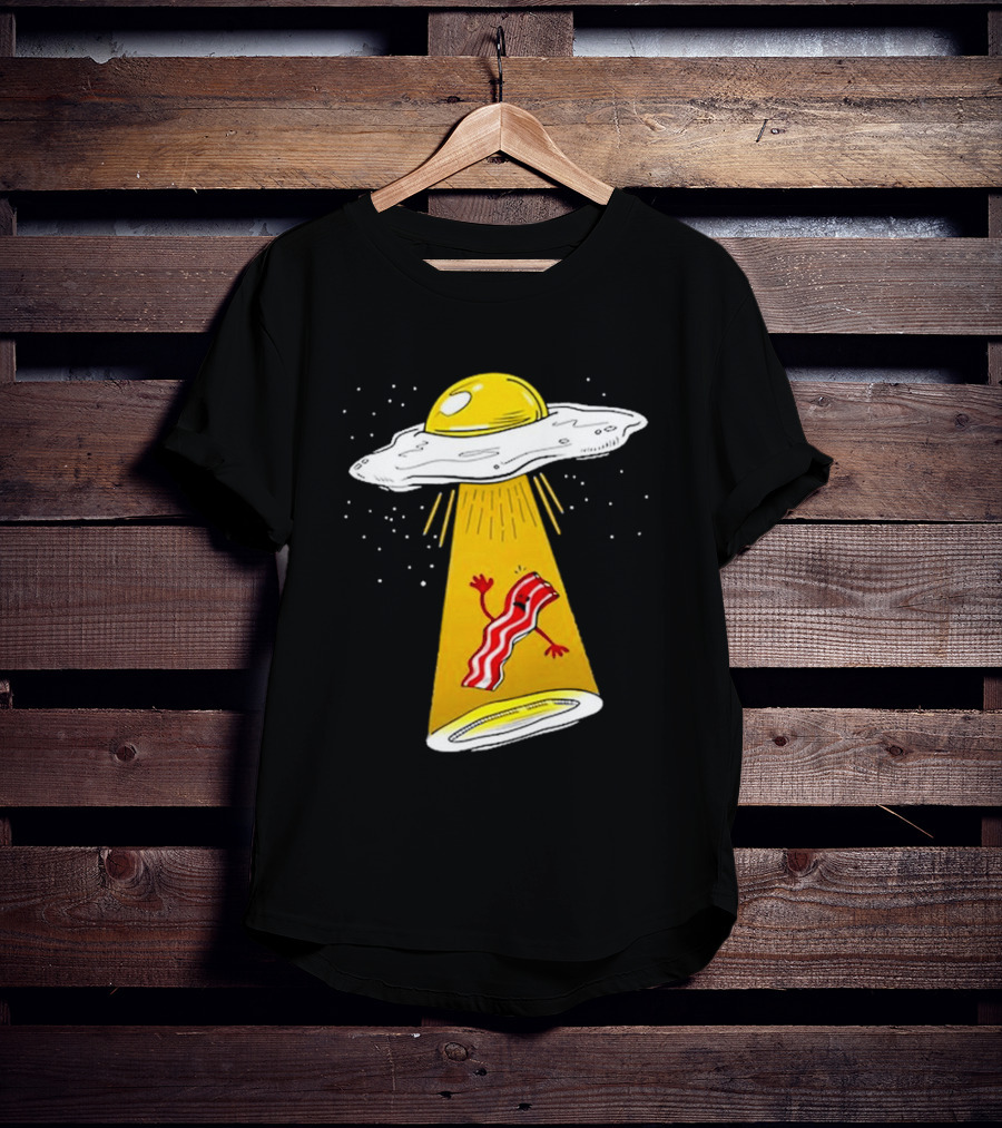 Dave Danna Wonder Nation Alien UFO Egg Abduction Breakfast T-Shirt