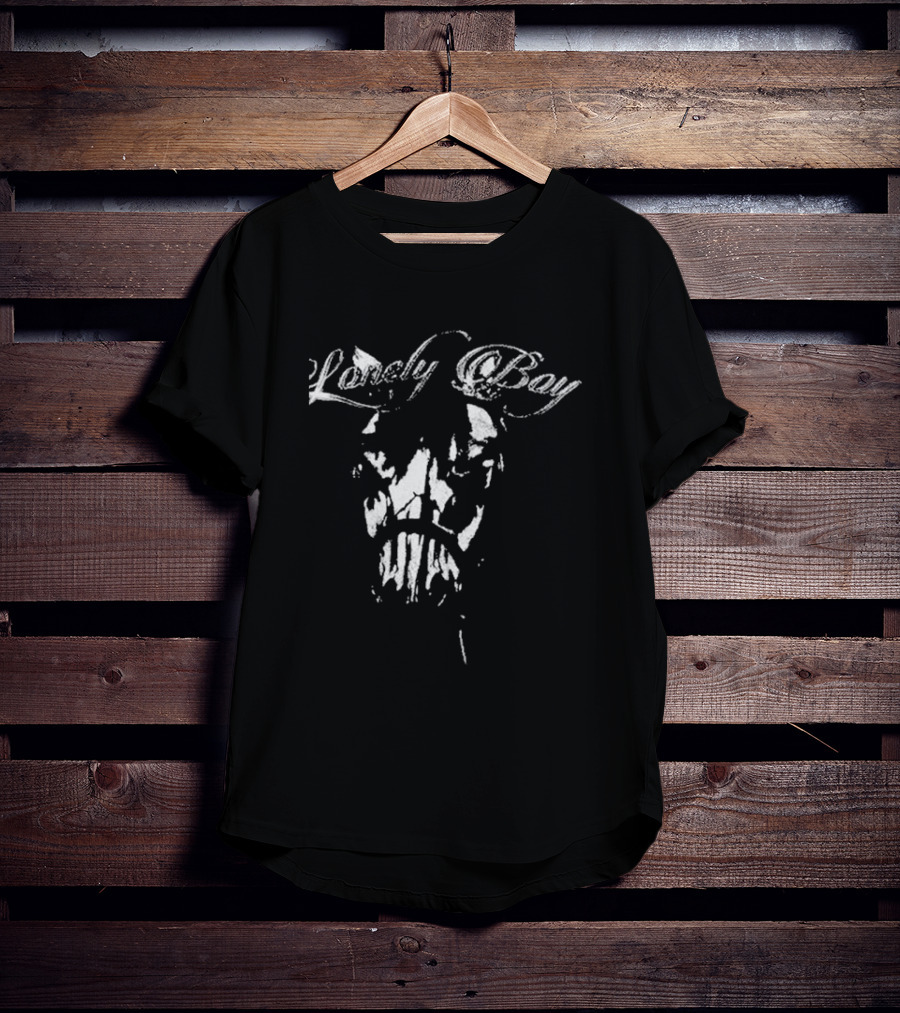 Lonely Boy Chrome Cowboy Motorcycle Rider T-Shirt