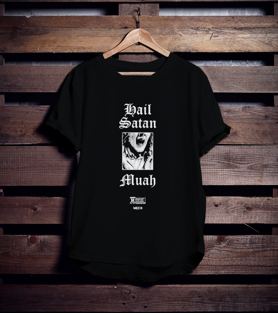 Hail Satan Muah Neon R Rating T-Shirt