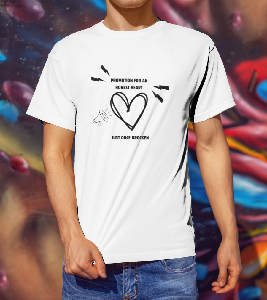 Promotion For An Honest Heart Just Once Brocken With Lightning Bolts And Megaphone T-Shirt
