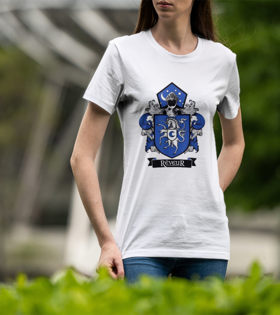 Rêveur House Of Dreamers RCA Givers School Spirit Unicorn Coat Of Arms T-Shirt