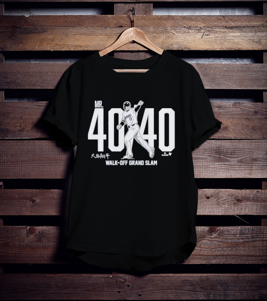 Shohei Ohtani Mr. 40 40 Walk-Off Grand Slam Baseball Achievement T-Shirt