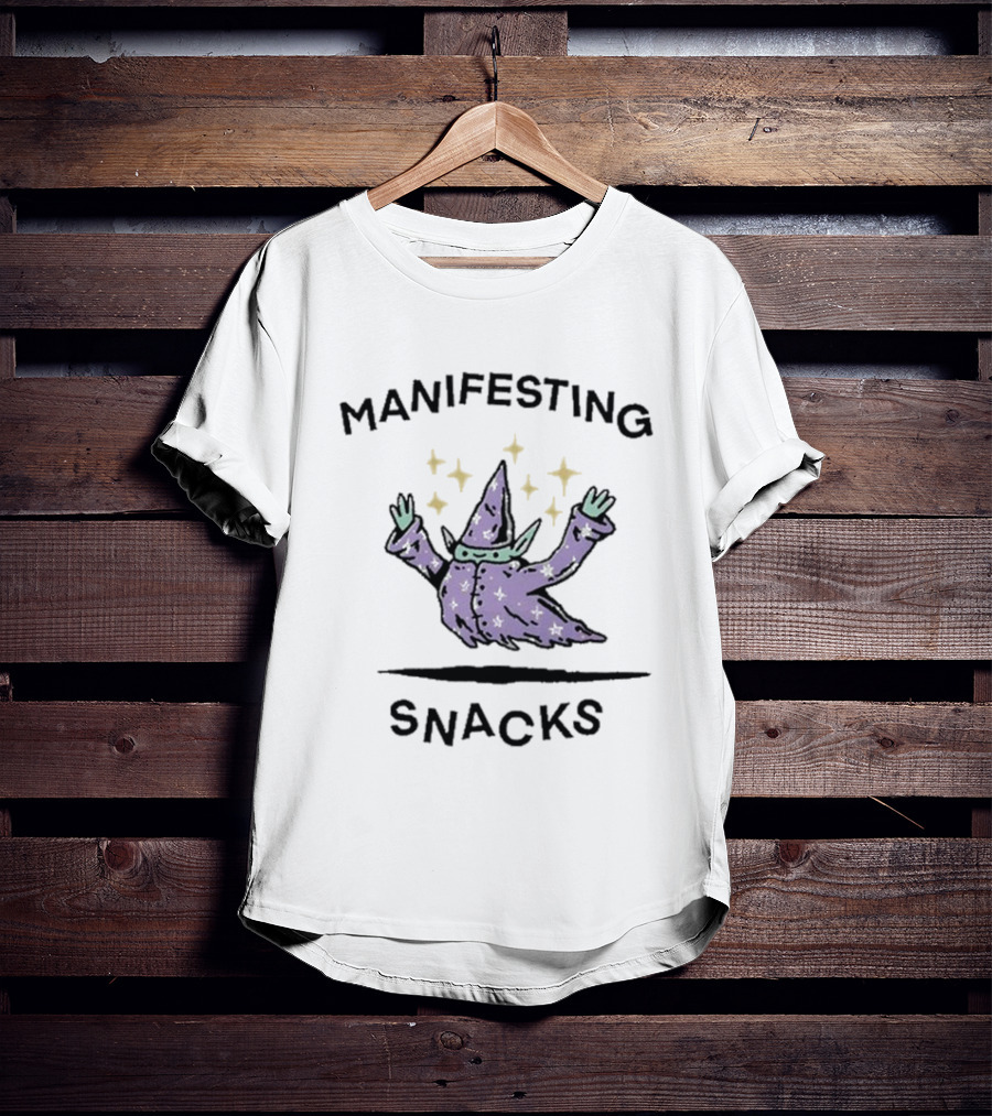 Wizard Of Barge Manifesting Snacks Stars Magic T-Shirt