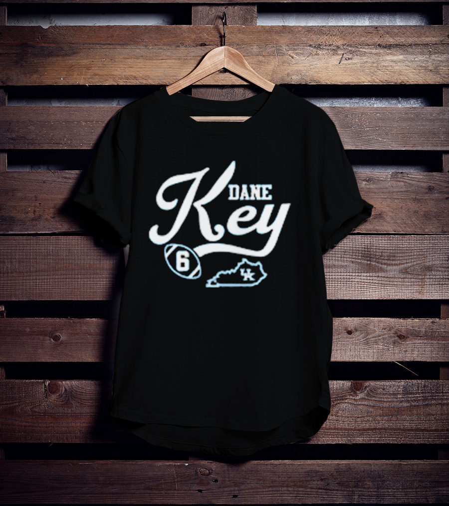 Kentucky Dane Key 6 UK Football Script T-Shirt