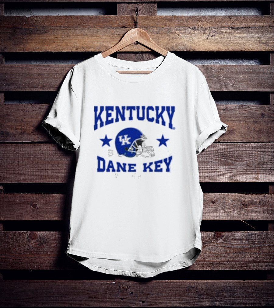 Kentucky Dane Key Football Helmet Stars T-Shirt