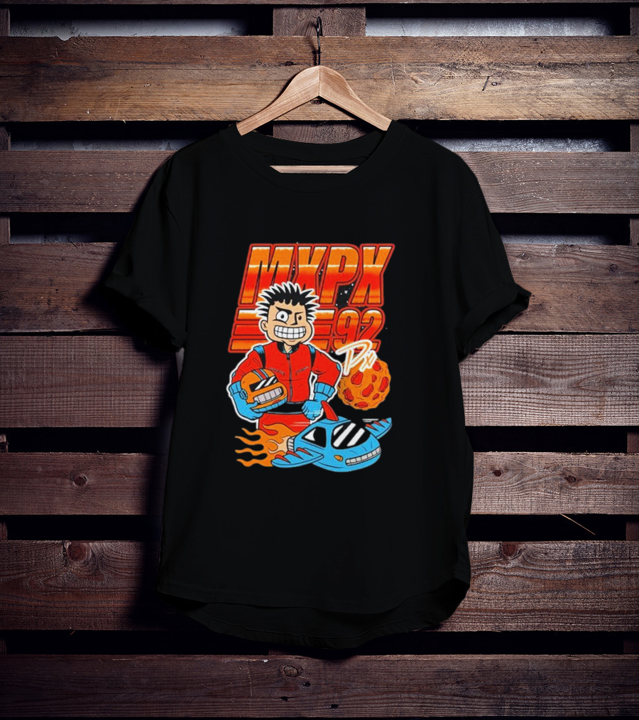 MXPX 92 PX Racing Cartoon Character With Space T-Shirt