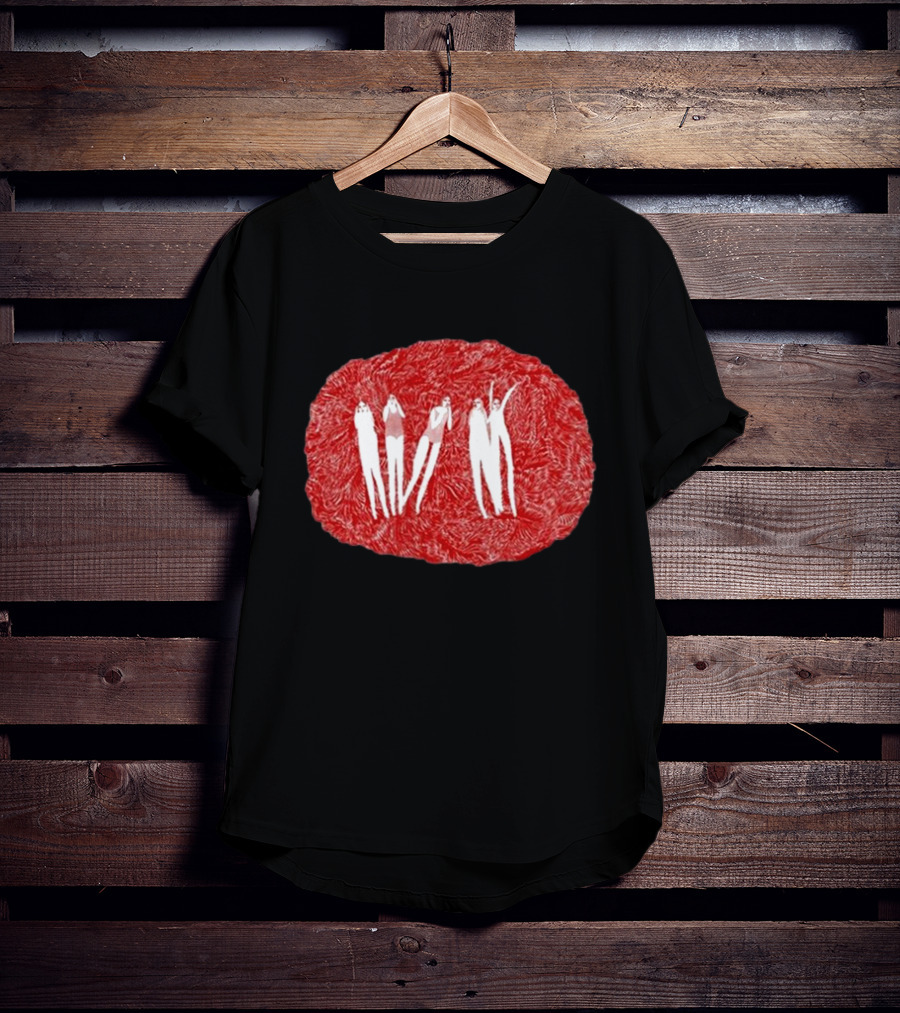 Burn Your Fire For No Witness Silhouettes On Red Texture T-Shirt