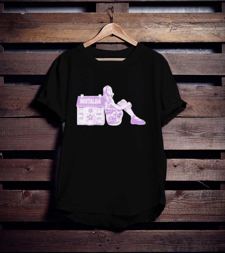 Nostalgia House Girl Silhouette In Purple Tone T-Shirt