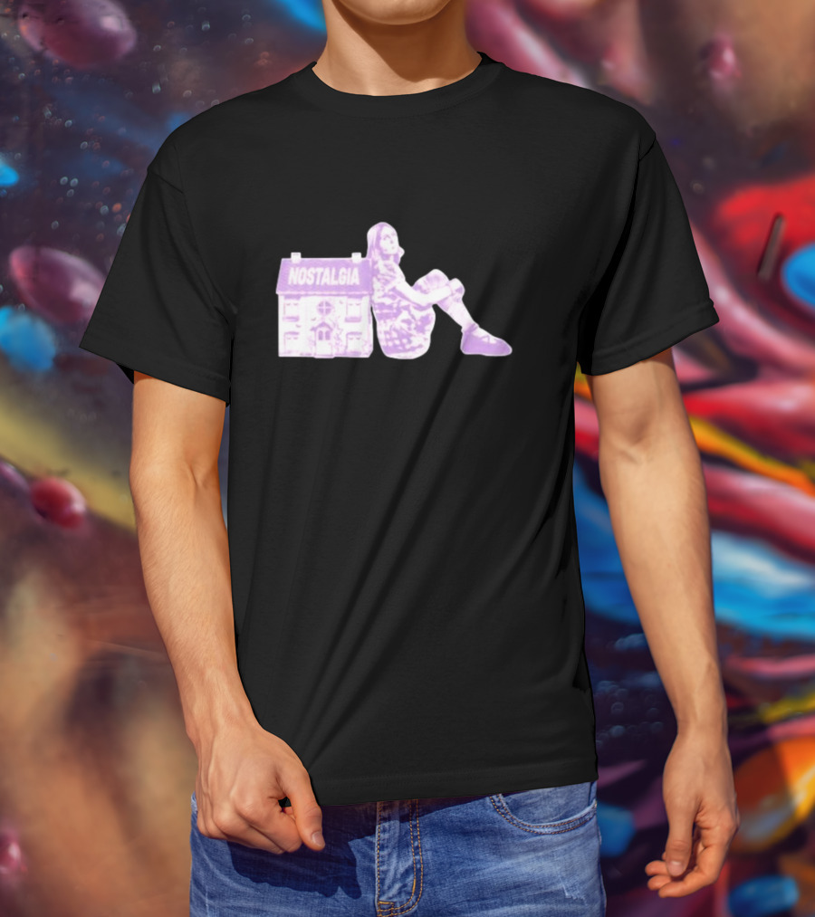 Nostalgia House Girl Silhouette In Purple Tone T-Shirt