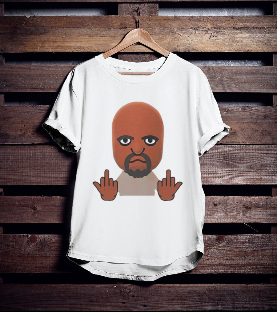 Mii Character Middle Finger Gesture Mood T-Shirt