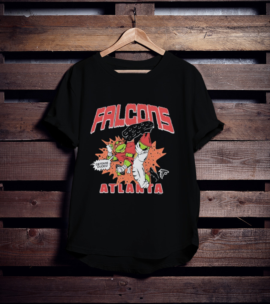 Tmnt Raphael Defense Dudes Falcons Atlanta T-Shirt