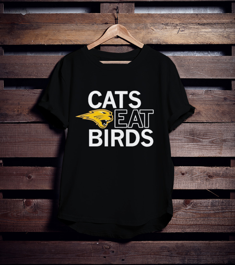 Cats Eat Birds Raygunsite Yellow Panther T-Shirt