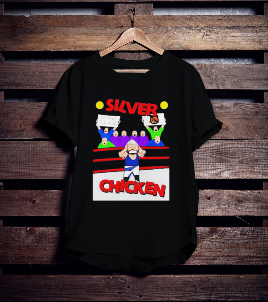 Silver Fox Ringside Champion Silver Chicken Fans T-Shirt