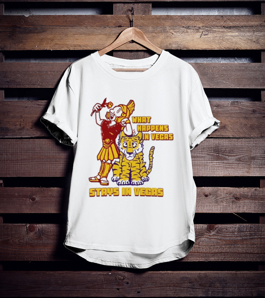 What Happens In Vegas Stays In Vegas Roman Gladiator Tiger T-Shirt