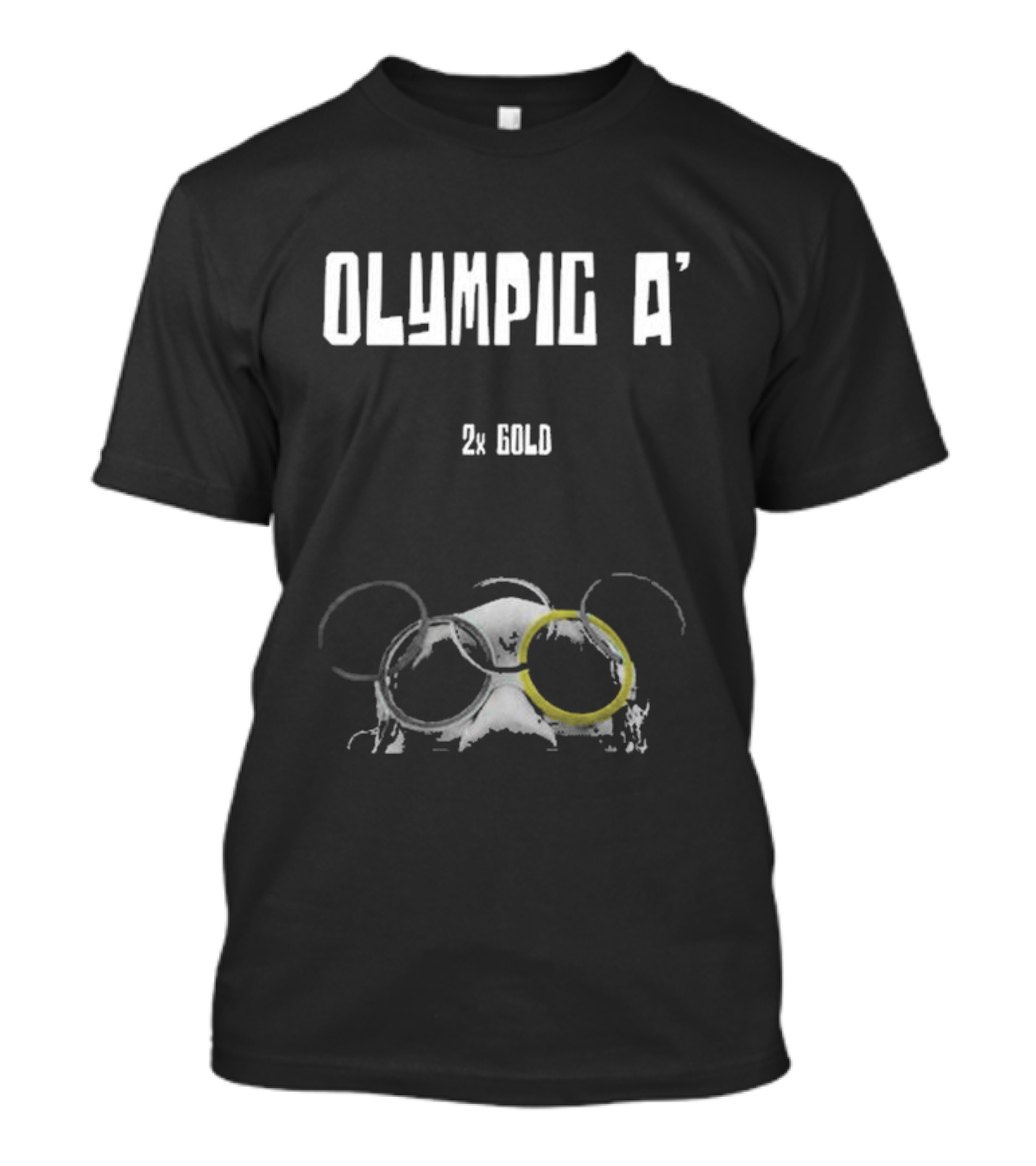 Olympic A' 2X Gold Rings And Goggles T-Shirt