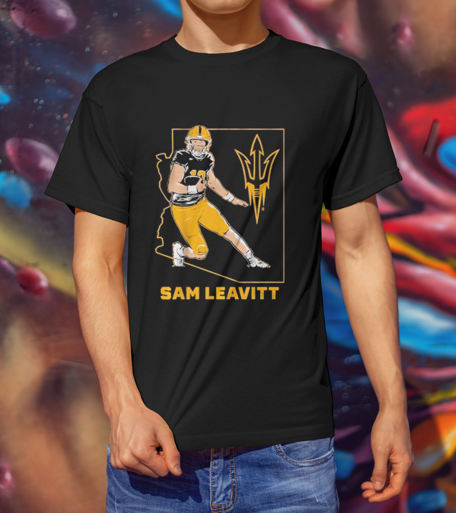 Sam Leavitt ASU Football State T-Shirt