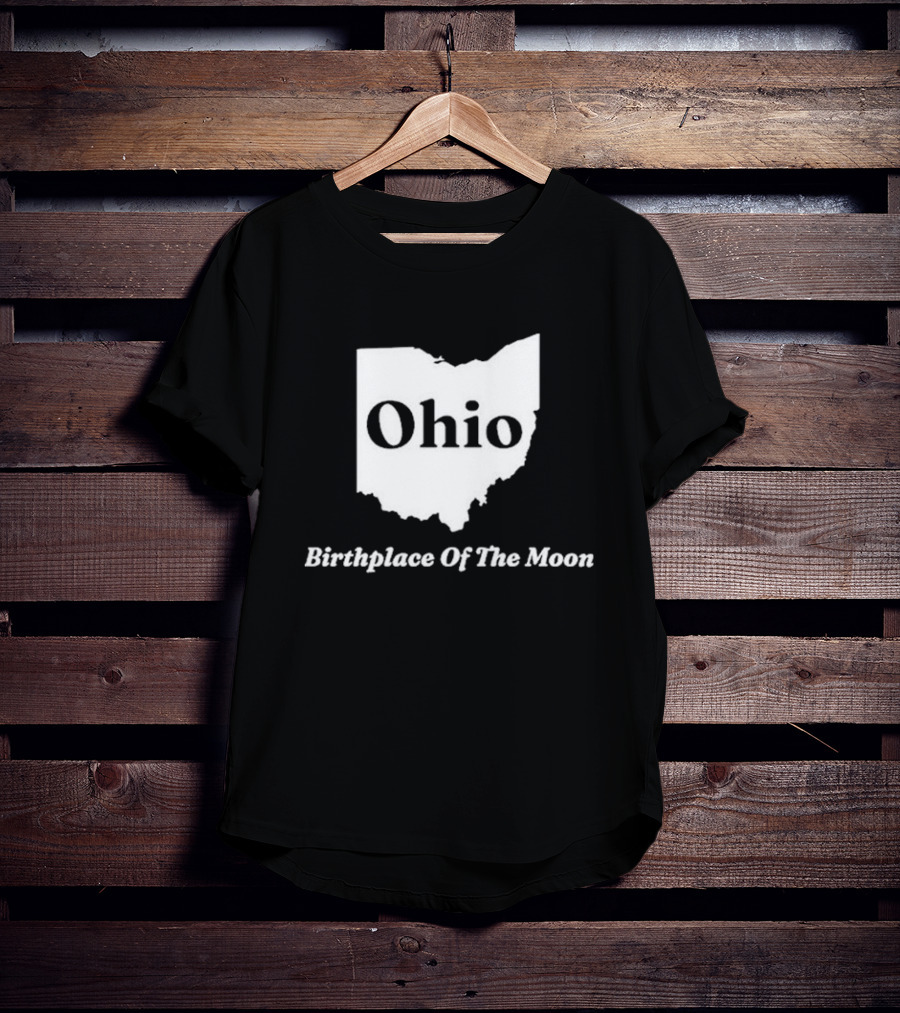 Ohio Birthplace Of The Moon State Map T-Shirt