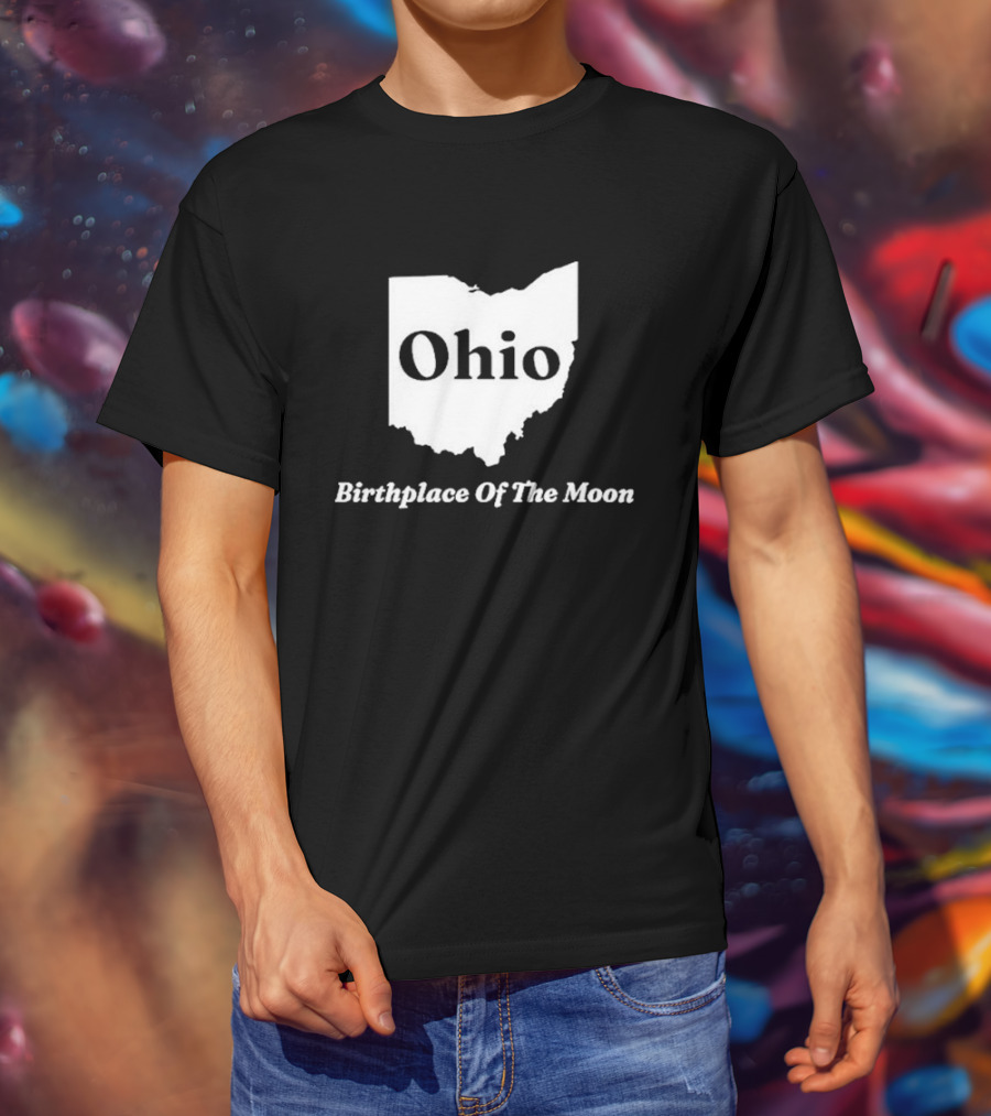 Ohio Birthplace Of The Moon State Map T-Shirt