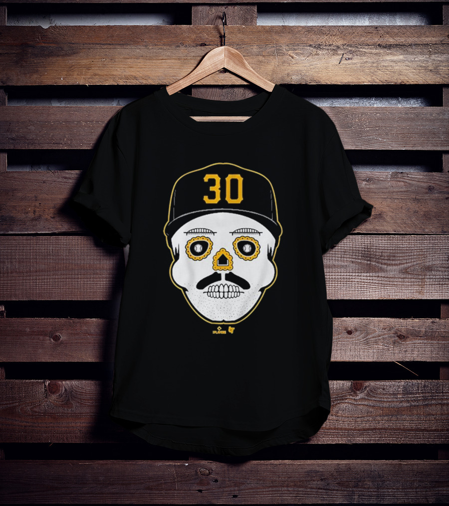 Paul Skenes Sugar Skull 30 Cap Black And Yellow T-Shirt