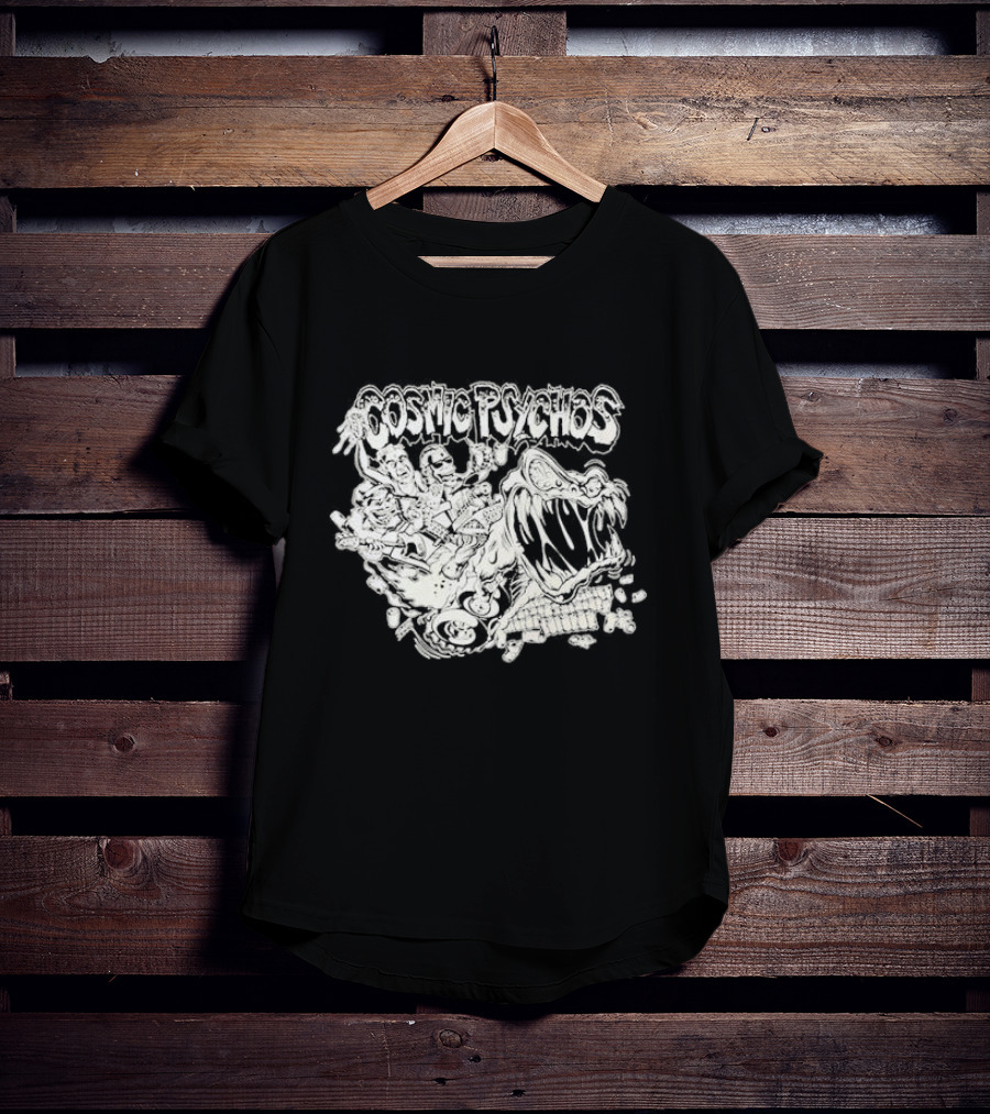 Cosmic Psychos Band Vintage Style Graphic Monsters Music T-Shirt