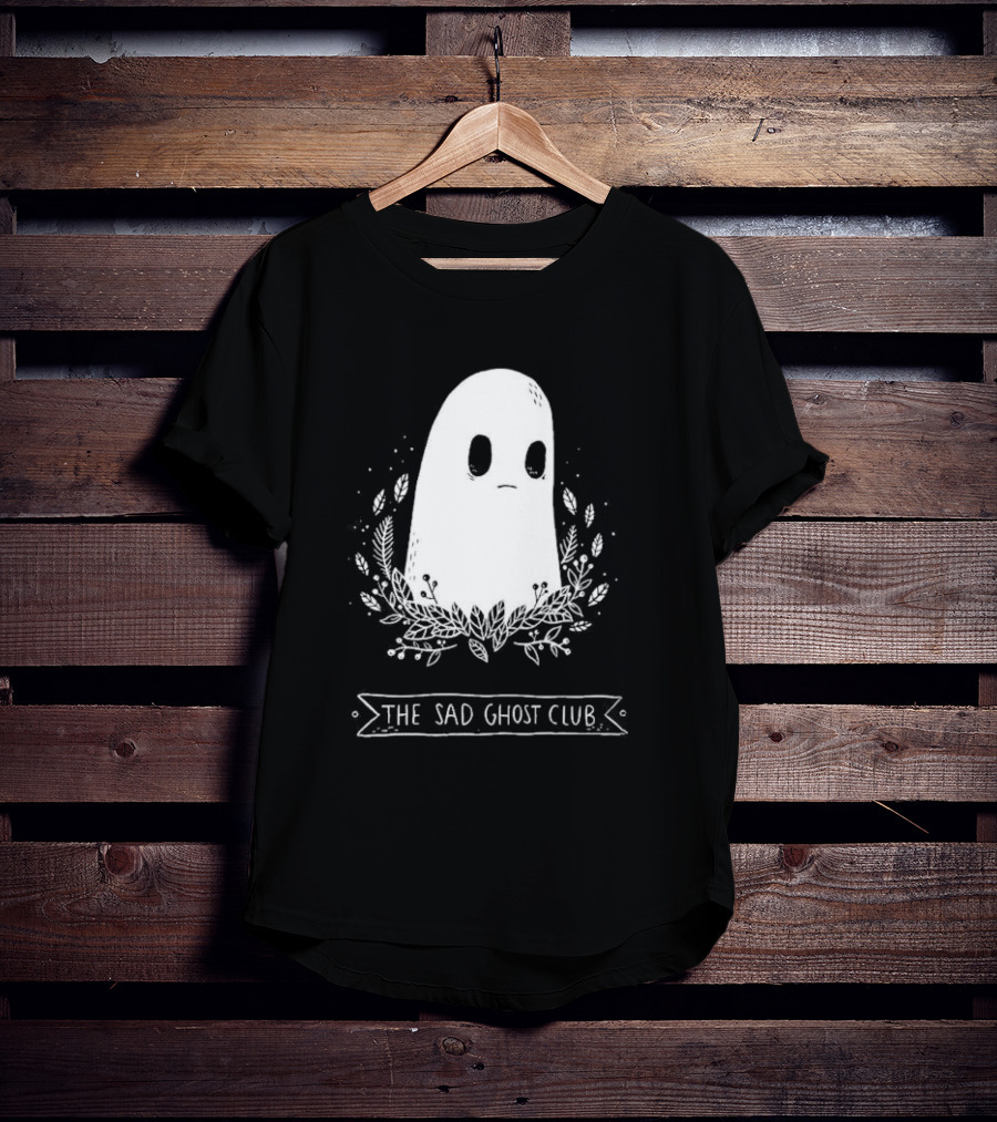 The Sad Ghost Club First Ever Ghost Surrounded By Floral Elements T-Shirt