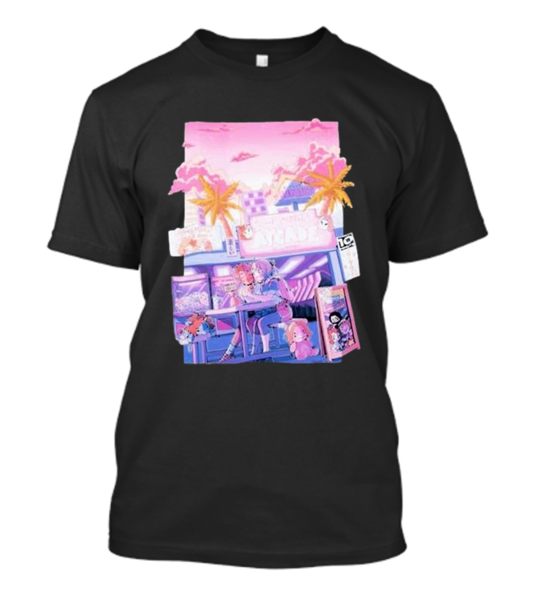 Game Grumps Arcade Neon Palm Trees T-Shirt