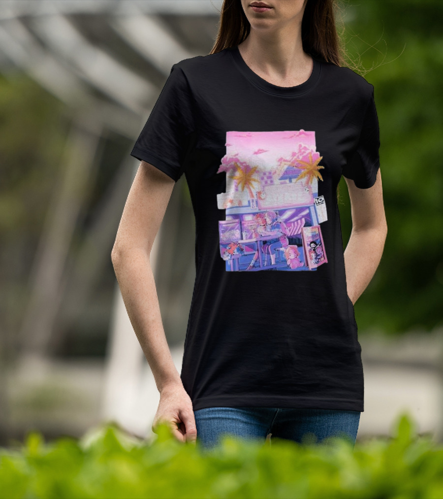 Game Grumps Arcade Neon Palm Trees T-Shirt